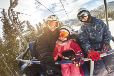 Famille au ski dans les Vosges